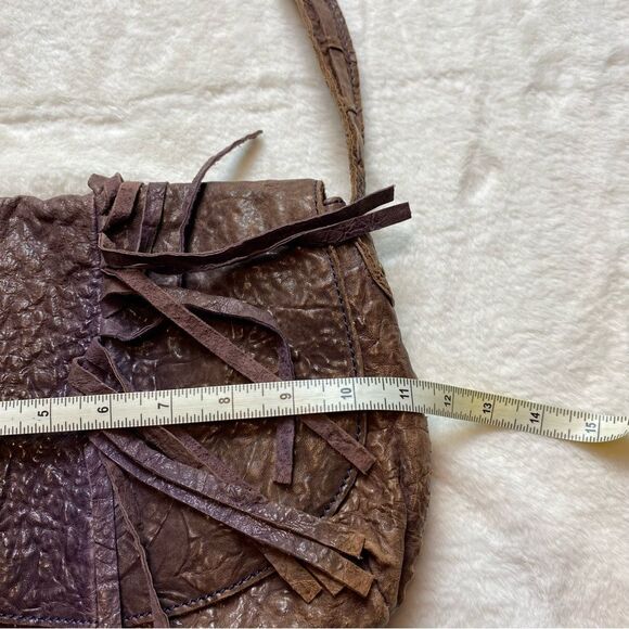 Camila Alcestis MUXO Leather Fringe Front Boho Saddle Bag Style Purse - Picture 16 of 16